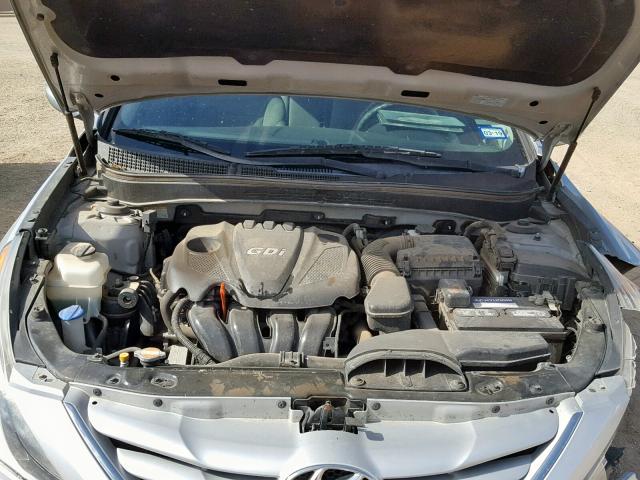 5NPEB4AC6CH485347 - 2012 HYUNDAI SONATA GLS SILVER photo 7