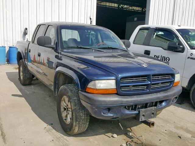 1D7HG38X73S312932 - 2003 DODGE DAKOTA QUA BLUE photo 1