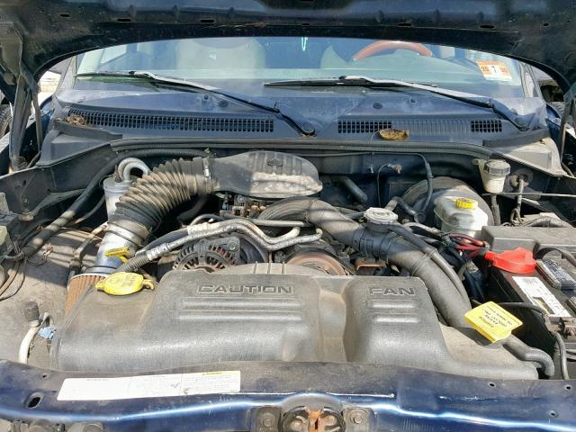 1D7HG38X73S312932 - 2003 DODGE DAKOTA QUA BLUE photo 7