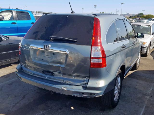 JHLRE3H55BC005175 - 2011 HONDA CR-V EX GREEN photo 4