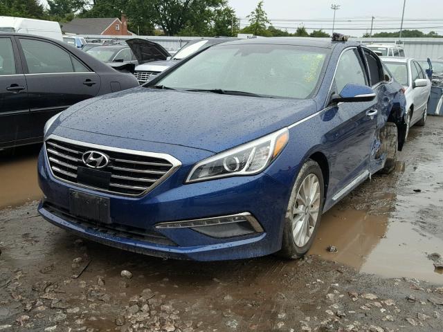 5NPE34AF5FH029058 - 2015 HYUNDAI SONATA SPO BLUE photo 2