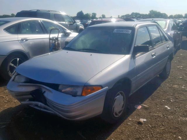 1FAPP14JXPW166235 - 1993 FORD ESCORT LX SILVER photo 2