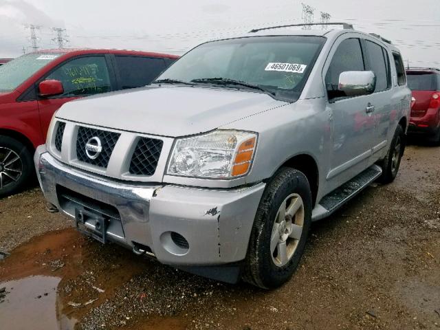 5N1AA08B54N709602 - 2004 NISSAN ARMADA SE SILVER photo 2