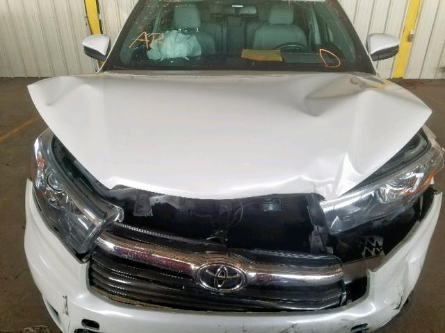 5TDDKRFH2FS131725 - 2015 TOYOTA HIGHLANDER WHITE photo 7