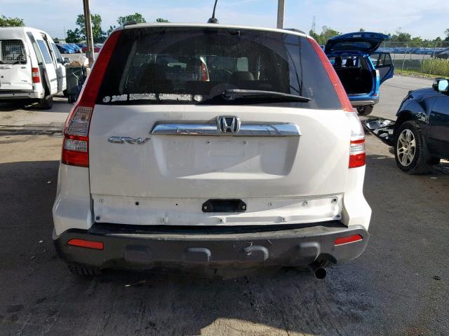 5J6RE38769L003910 - 2009 HONDA CR-V EXL WHITE photo 9