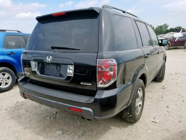 5FNYF183X8B033705 - 2008 HONDA PILOT SE BLACK photo 4