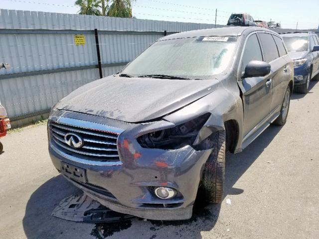 5N1AL0MN2DC331499 - 2013 INFINITI JX35 GRAY photo 2