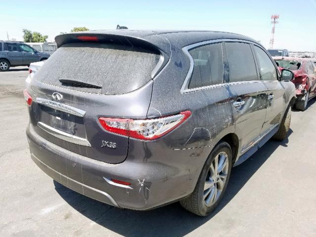 5N1AL0MN2DC331499 - 2013 INFINITI JX35 GRAY photo 4