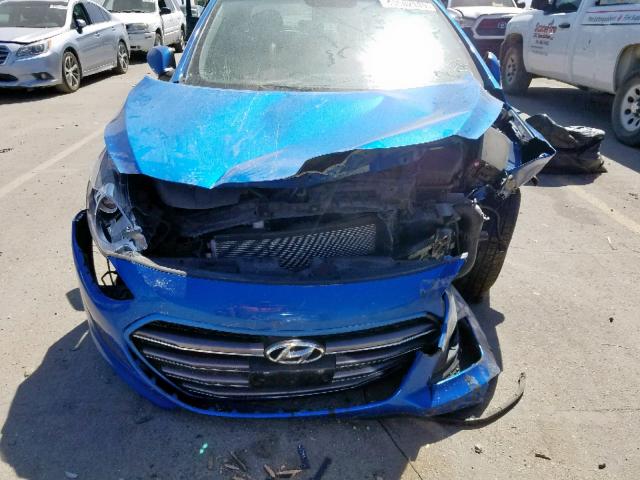 KMHD35LH0HU351501 - 2017 HYUNDAI ELANTRA GT BLUE photo 7