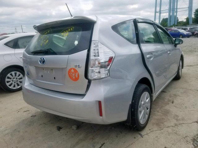 JTDZN3EU4D3230005 - 2013 TOYOTA PRIUS V SILVER photo 4