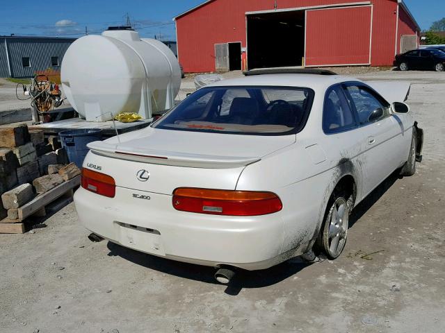 JT8UZ30C1P0030961 - 1993 LEXUS SC 400 WHITE photo 4