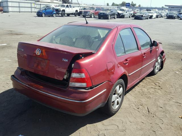 3VWSR69M35M047399 - 2005 VOLKSWAGEN JETTA GLS RED photo 4