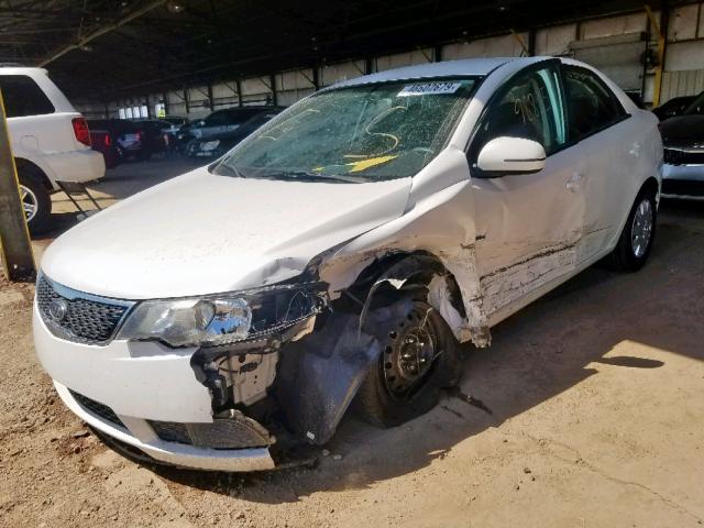 KNAFU4A27C5644198 - 2012 KIA FORTE EX WHITE photo 2