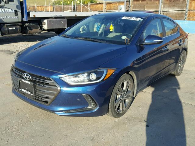 5NPD84LF6HH061434 - 2017 HYUNDAI ELANTRA BLUE photo 2