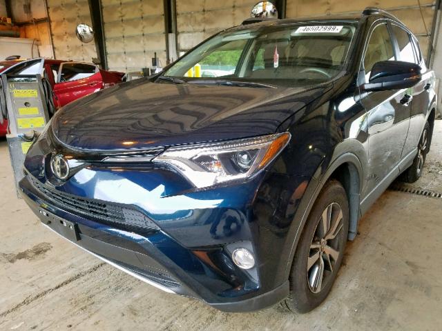 JTMRFREV8JJ748358 - 2018 TOYOTA RAV4 ADVEN BLUE photo 2