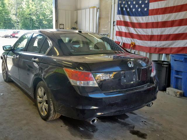 1HGCP36868A026911 - 2008 HONDA ACCORD EXL BLACK photo 3