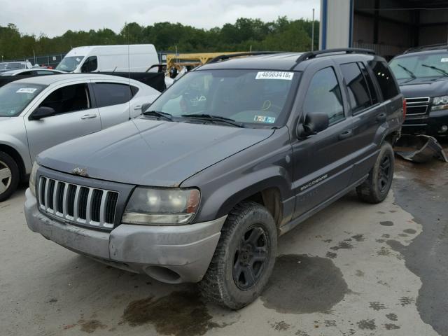 1J4GW48S44C389346 - 2004 JEEP GRAND CHER GRAY photo 2