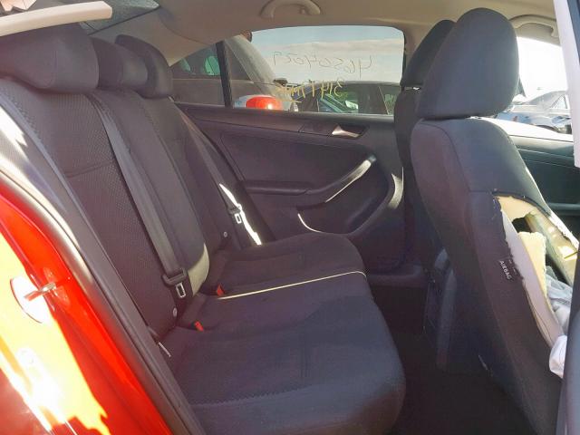 3VW2K7AJXEM436018 - 2014 VOLKSWAGEN JETTA BASE RED photo 6