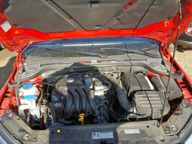 3VW2K7AJXEM436018 - 2014 VOLKSWAGEN JETTA BASE RED photo 7