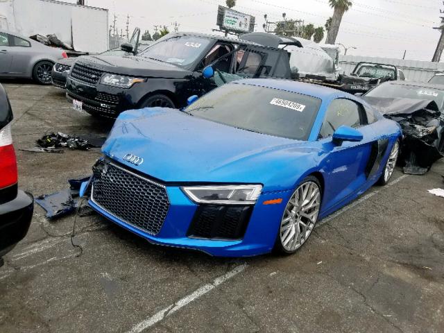 WUAEAAFX0H7901839 - 2017 AUDI R8 5.2 QUA BLUE photo 2