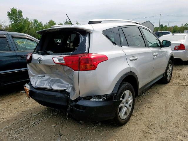 2T3BFREV2FW245757 - 2015 TOYOTA RAV4 LE SILVER photo 4