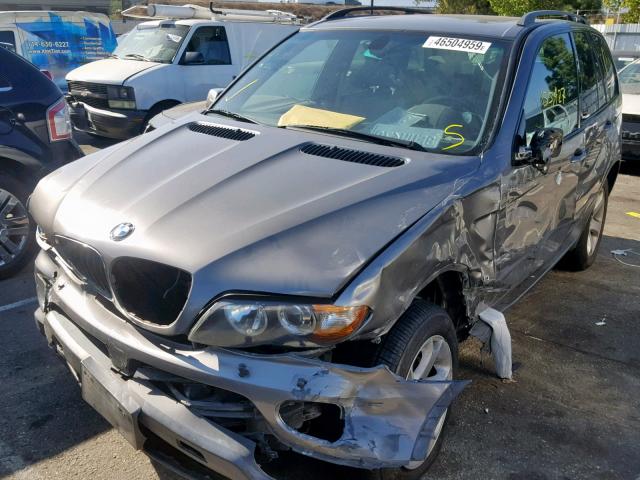 5UXFA13574LU38361 - 2004 BMW X5 3.0I SILVER photo 2