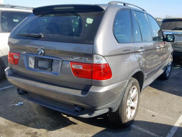 5UXFA13574LU38361 - 2004 BMW X5 3.0I SILVER photo 4