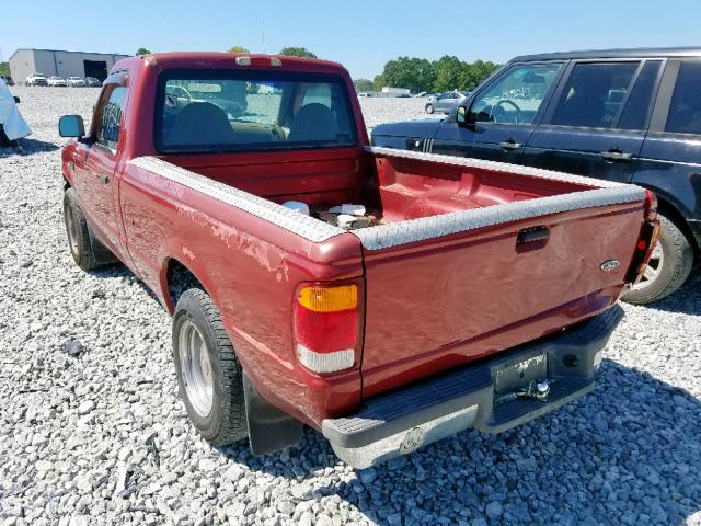 1FTYR10VXXPC10049 - 1999 FORD RANGER RED photo 3