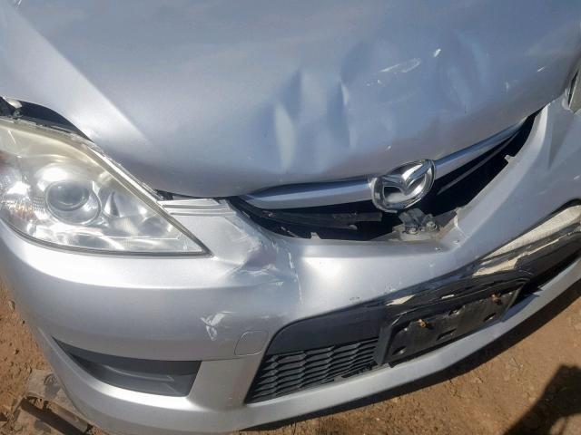 JM1CR29L390346665 - 2009 MAZDA 5 SILVER photo 9