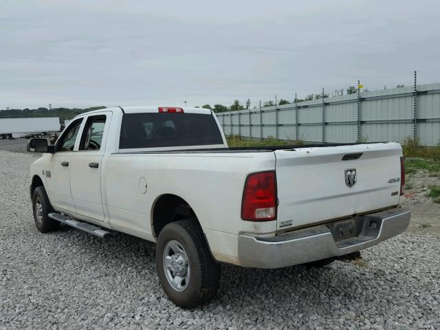 3C6UD5HL7CG325916 - 2012 DODGE RAM 2500 S WHITE photo 3