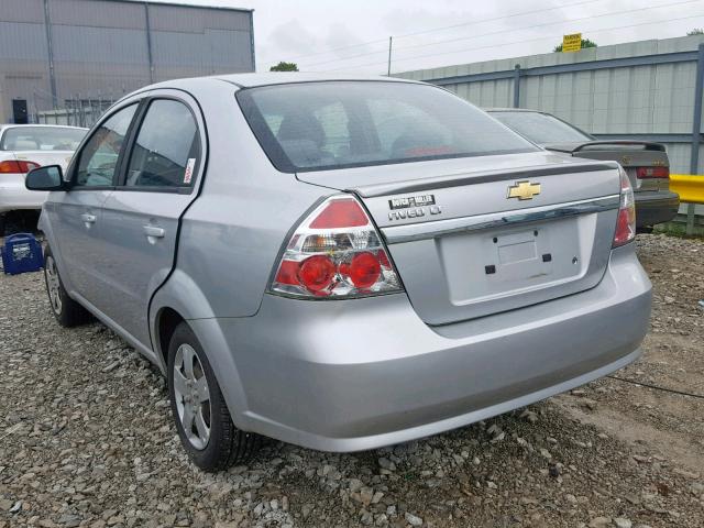 KL1TD5DEXBB183152 - 2011 CHEVROLET AVEO LS SILVER photo 3