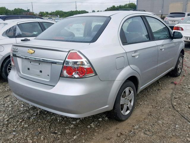 KL1TD5DEXBB183152 - 2011 CHEVROLET AVEO LS SILVER photo 4