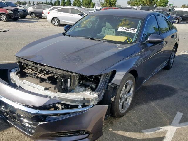 1HGCV1F59JA090737 - 2018 HONDA ACCORD EXL GRAY photo 2