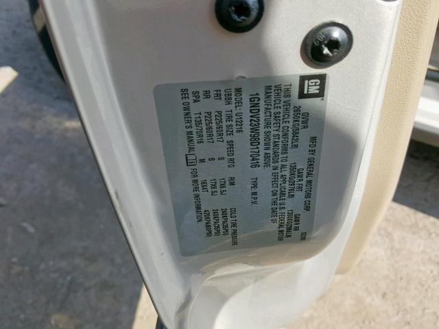 1GNDV23W98D170416 - 2008 CHEVROLET UPLANDER L 棕色 照片 10