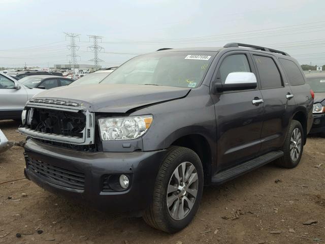 5TDJY5G15HS148646 - 2017 TOYOTA SEQUOIA LI GRAY photo 2