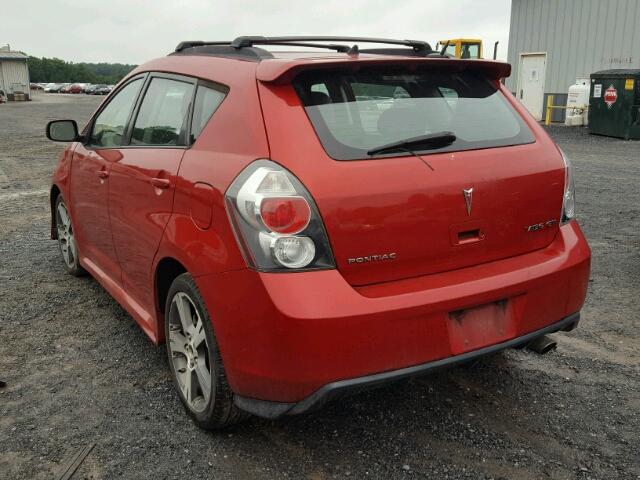 5Y2SR67049Z438083 - 2009 PONTIAC VIBE GT RED photo 3