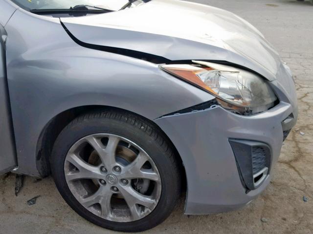 JM1BL1U55B1357652 - 2011 MAZDA 3 S GRAY photo 9