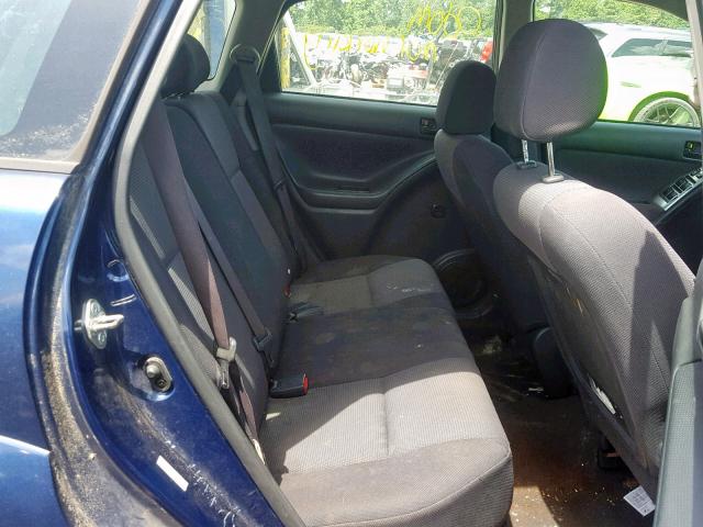 5Y2SL63855Z406461 - 2005 PONTIAC VIBE BLUE photo 6