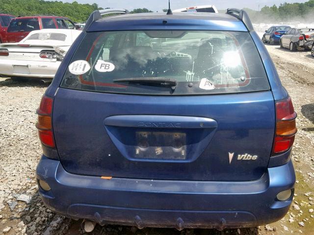 5Y2SL63855Z406461 - 2005 PONTIAC VIBE BLUE photo 9