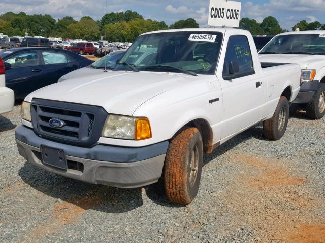 1FTYR10D15PA25358 - 2005 FORD RANGER WHITE photo 2