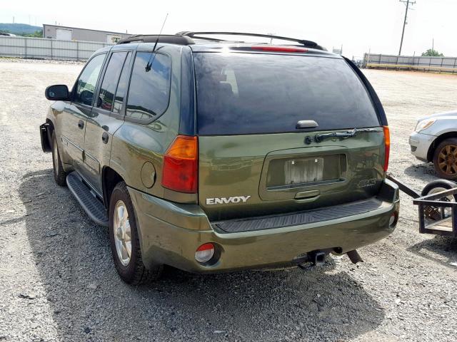 1GKDT13S122310214 - 2002 GMC ENVOY GREEN photo 3