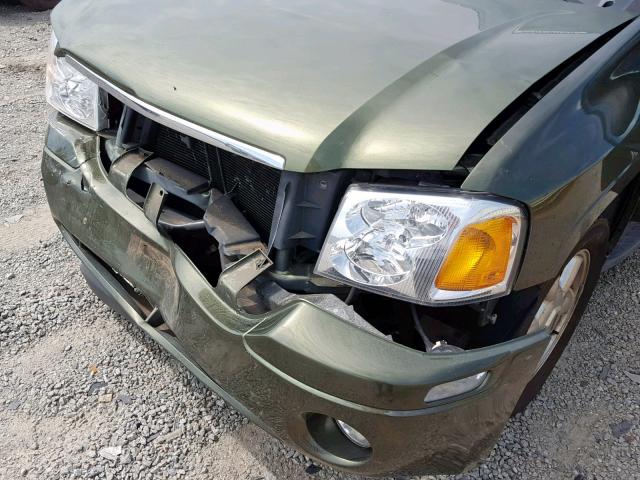 1GKDT13S122310214 - 2002 GMC ENVOY GREEN photo 9