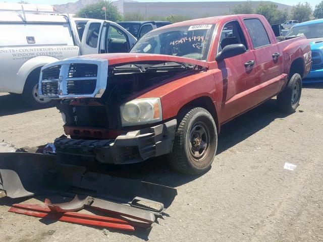 1D7HE28K66S694962 - 2006 DODGE DAKOTA QUA RED photo 2