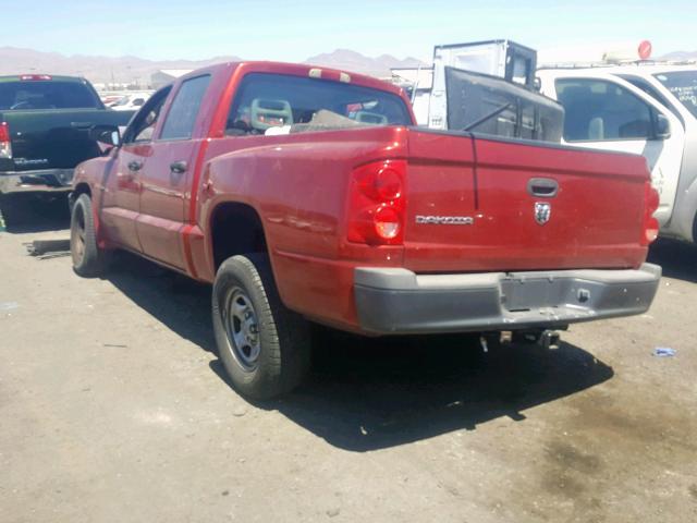 1D7HE28K66S694962 - 2006 DODGE DAKOTA QUA RED photo 3