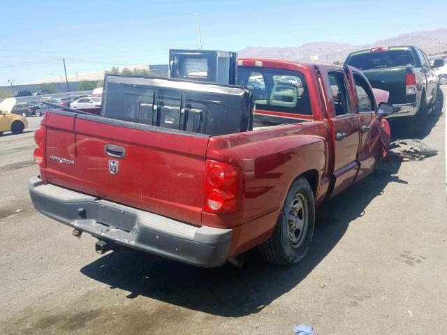 1D7HE28K66S694962 - 2006 DODGE DAKOTA QUA RED photo 4