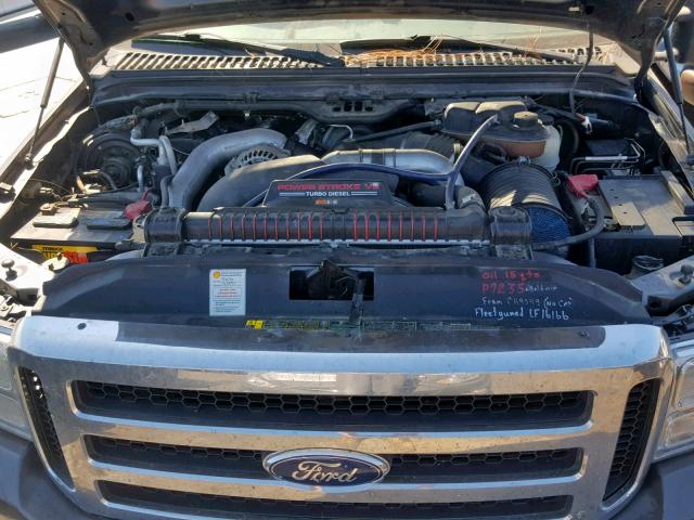 1FTWW31P55ED20379 - 2005 FORD F350 SRW S GRAY photo 7