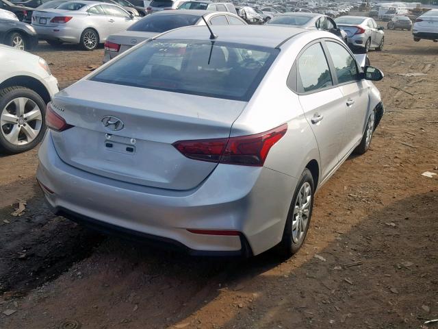 3KPC24A34KE050420 - 2019 HYUNDAI ACCENT SE SILVER photo 4