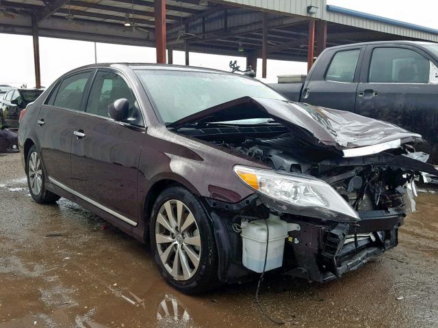 4T1BK3DB2CU455845 - 2012 TOYOTA AVALON BAS BURGUNDY photo 1