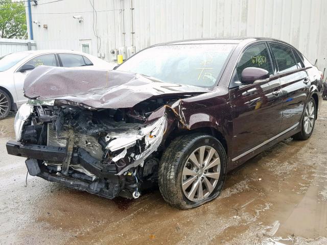 4T1BK3DB2CU455845 - 2012 TOYOTA AVALON BAS BURGUNDY photo 2