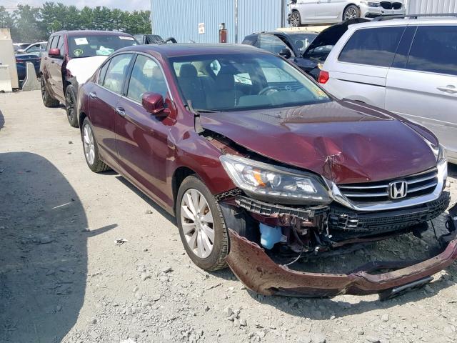 1HGCR3F85DA036687 - 2013 HONDA ACCORD EXL BURGUNDY photo 1